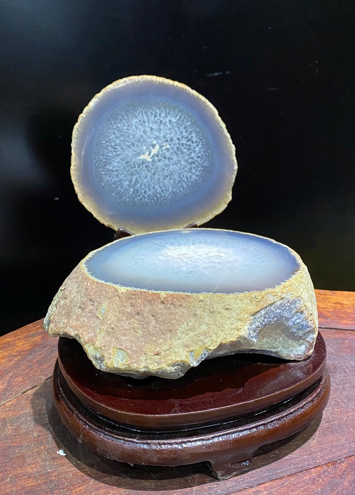 Bát tụ bảo ngọc mã não 20x17cm
