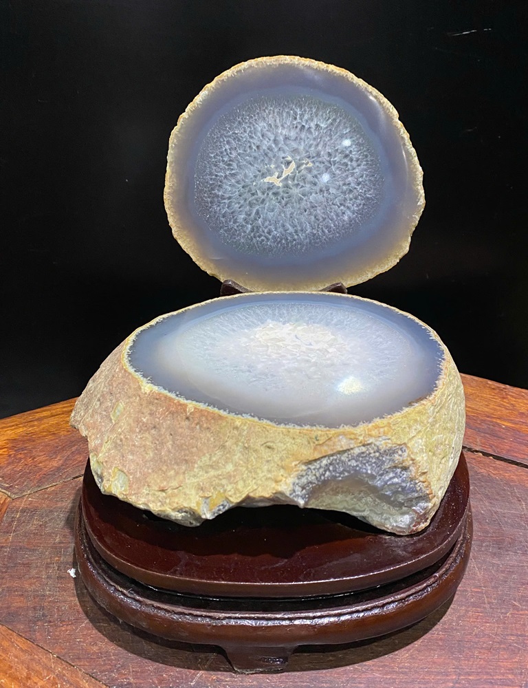 Bát tụ bảo ngọc mã não 20x17cm