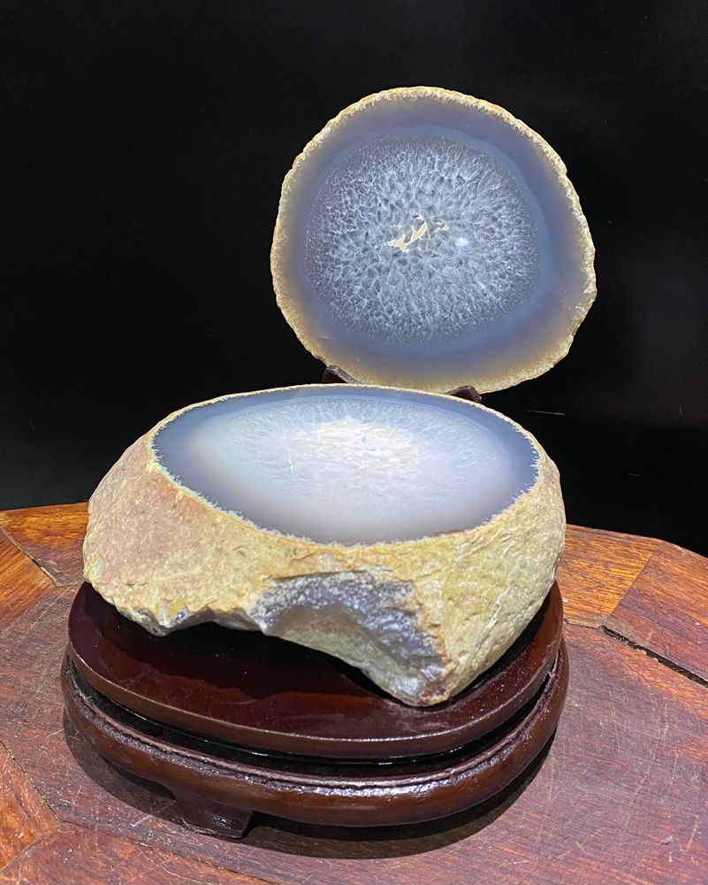 Bát tụ bảo ngọc mã não 20x17cm