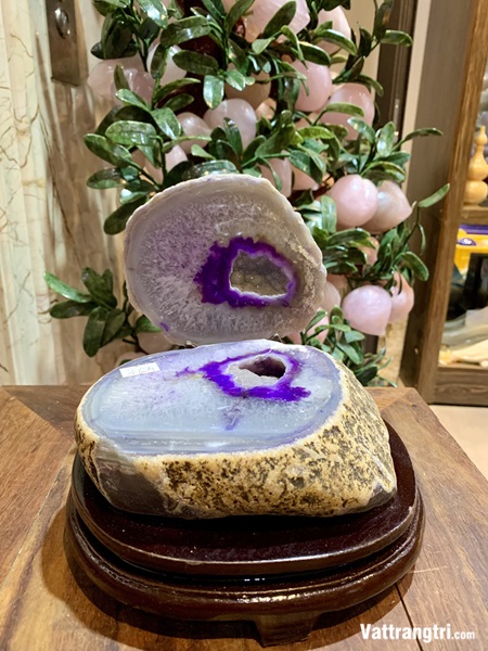 Bát tụ bảo Ngọc mã não nguyên khối 2.72kg