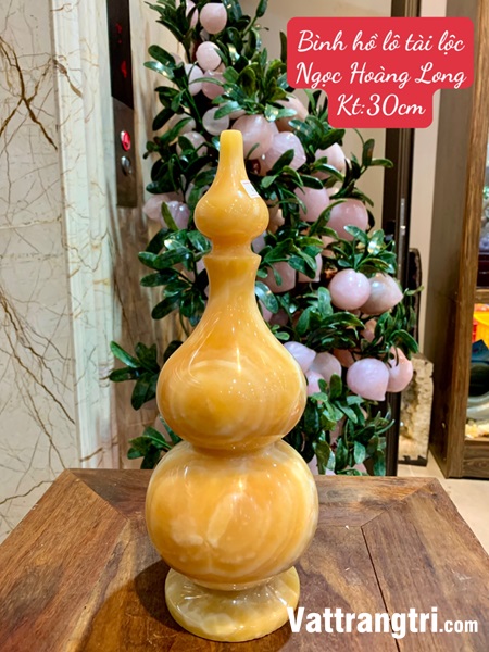 Bình hồ lô tài lộc Ngọc Hoàng Long 30cm