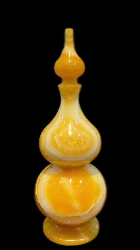 Bình hồ lô tài lộc Ngọc Hoàng Long - Ngọc Onyx xanh