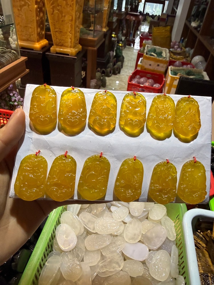Bộ 12 Con Giáp Thạch Anh Vàng (Bán theo bộ)