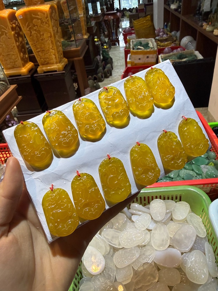 Bộ 12 Con Giáp Thạch Anh Vàng (Bán theo bộ)
