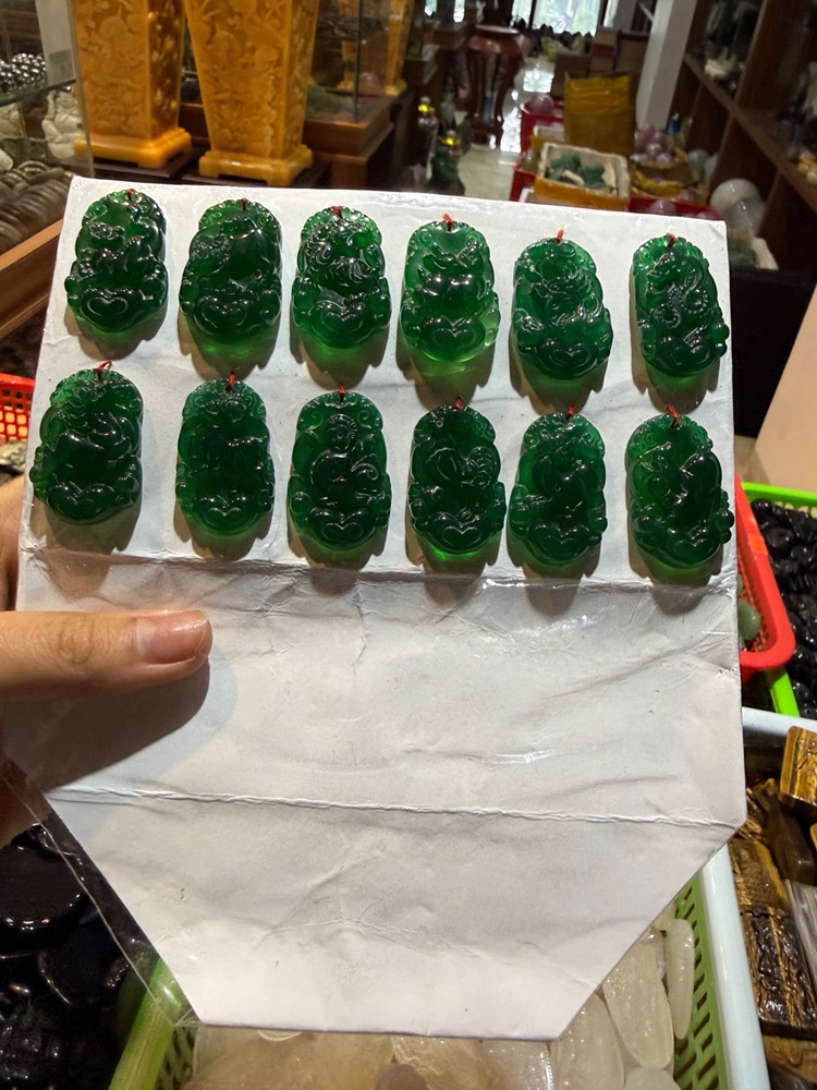 Bộ 12 Con Giáp Thạch Anh Xanh (Bán theo bộ)