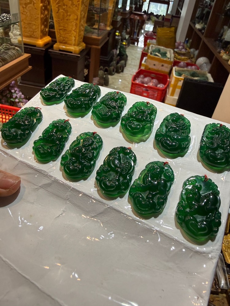 Bộ 12 Con Giáp Thạch Anh Xanh (Bán theo bộ)