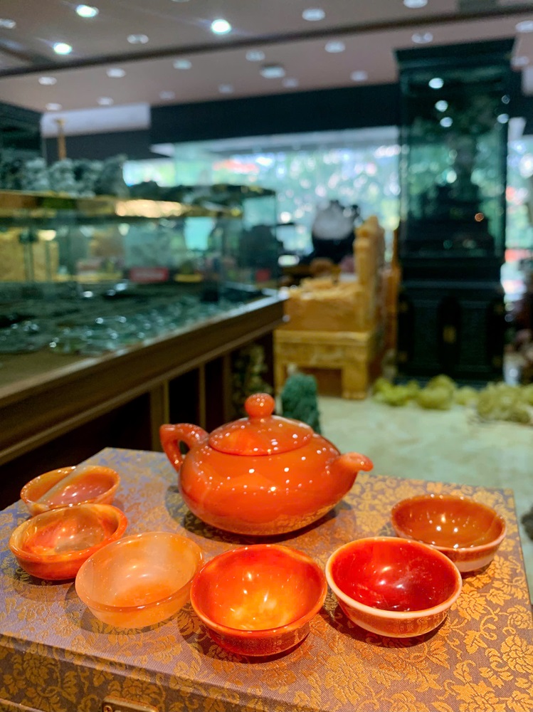 Bộ ấm chén ngọc mã não