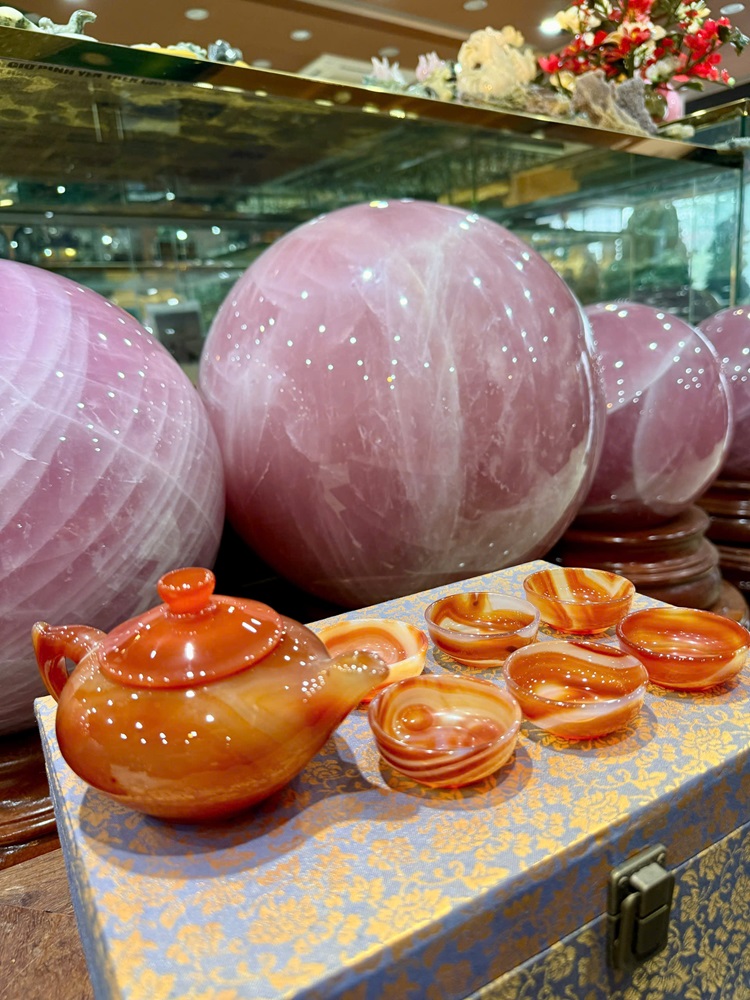 Bộ Ấm Chén Ngọc Mã Não Đỏ