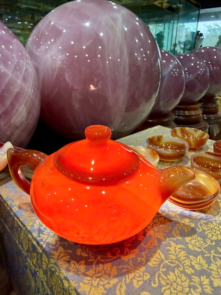 Bộ Ấm Chén Ngọc Mã Não Đỏ