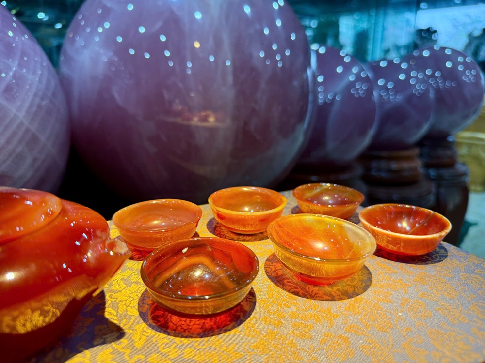 Bộ Ấm Chén Ngọc Mã Não Đỏ