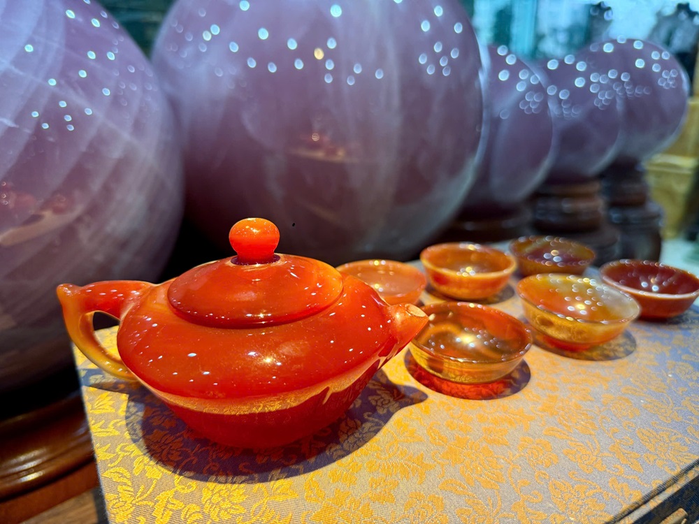 Bộ Ấm Chén Ngọc Mã Não Đỏ