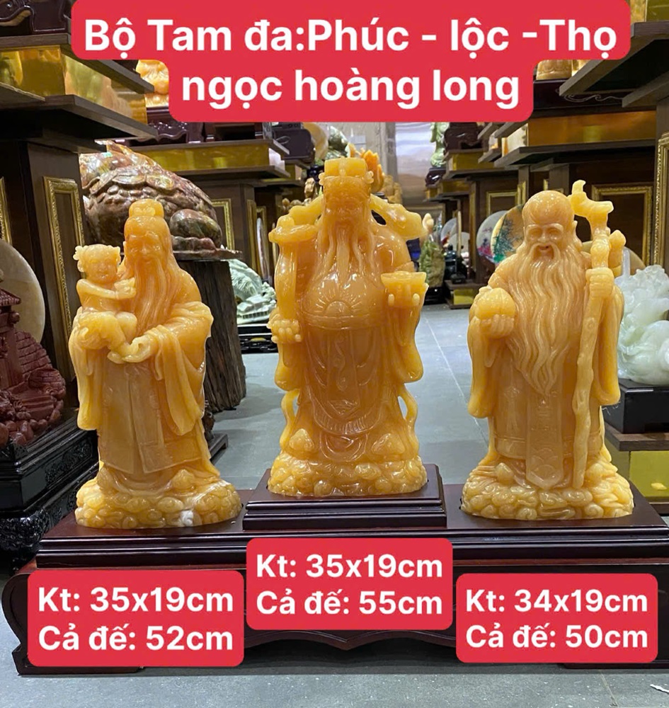 Bộ Tam đa Phúc - Lộc - Thọ ngọc hoàng long