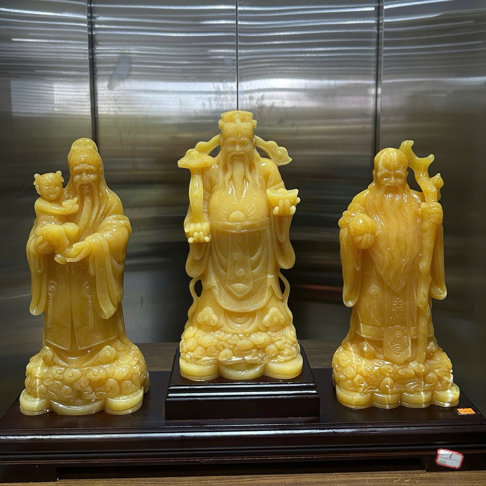 Bộ tam đa phúc lộc thọ ngọc hoàng long vàng