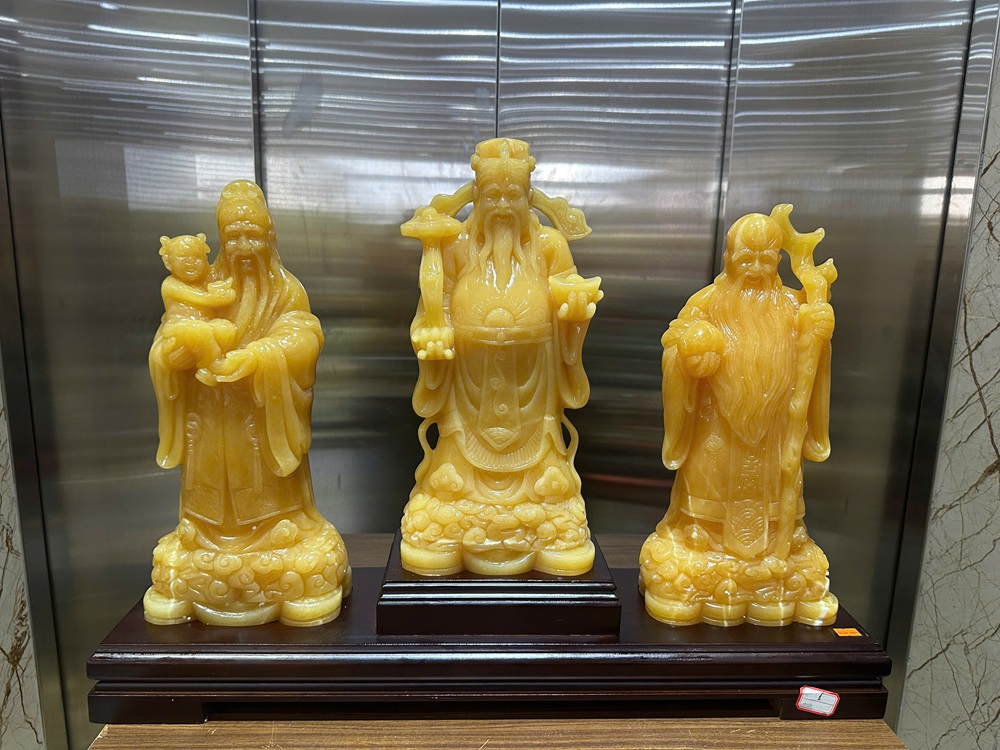 Bộ tam đa phúc lộc thọ ngọc hoàng long vàng