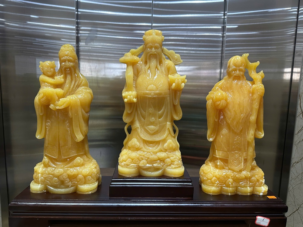 Bộ tam đa phúc lộc thọ ngọc hoàng long vàng