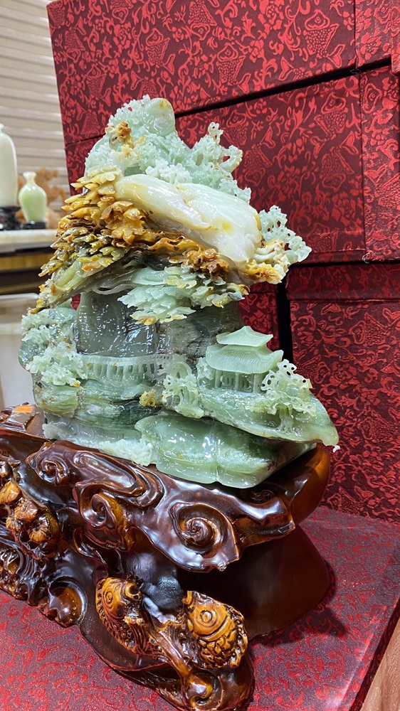 Bồng Lai Tiên Cảnh Hữu Tình Ngọc Serpentine