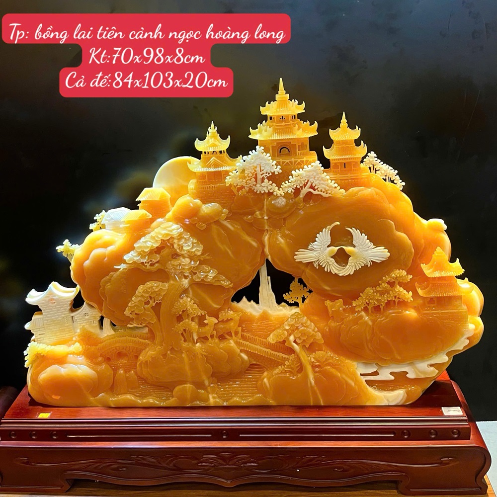 Bồng Lai Tiên Cảnh Ngọc Hoàng Long 70x98x8cm (Kèm giấy kiểm đinh)