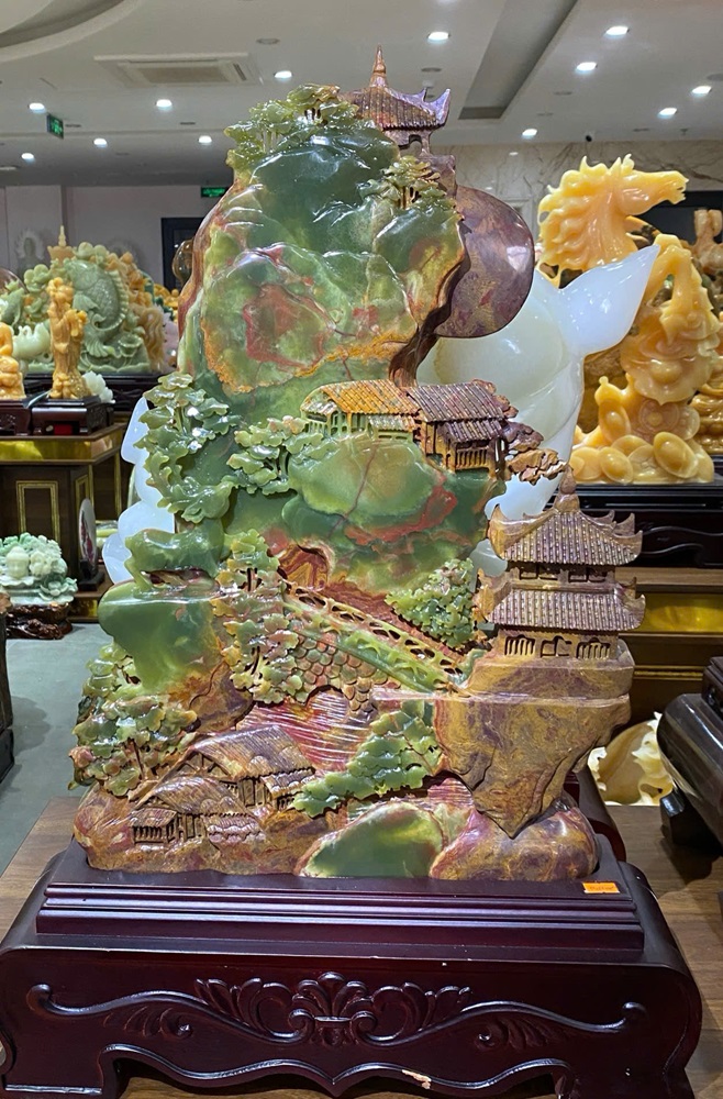 Bồng Lai Tiên Cảnh Ngọc Onyx 56x38cm
