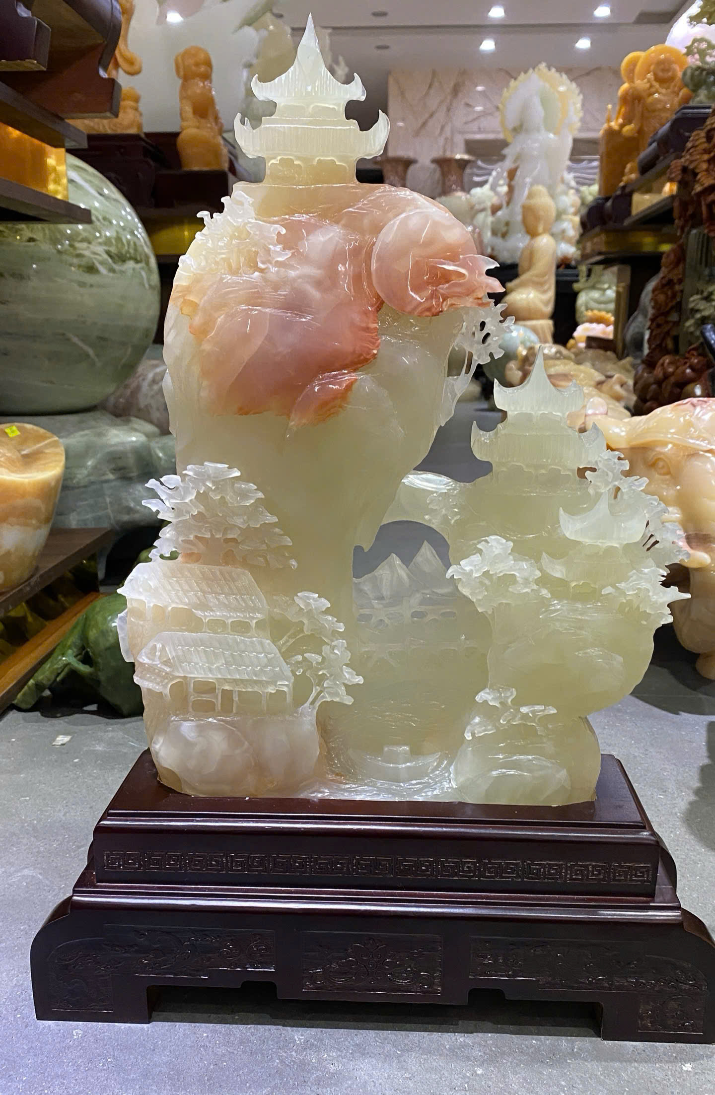 Bồng lai tiên cảnh ngọc onyx 40x30x6cm