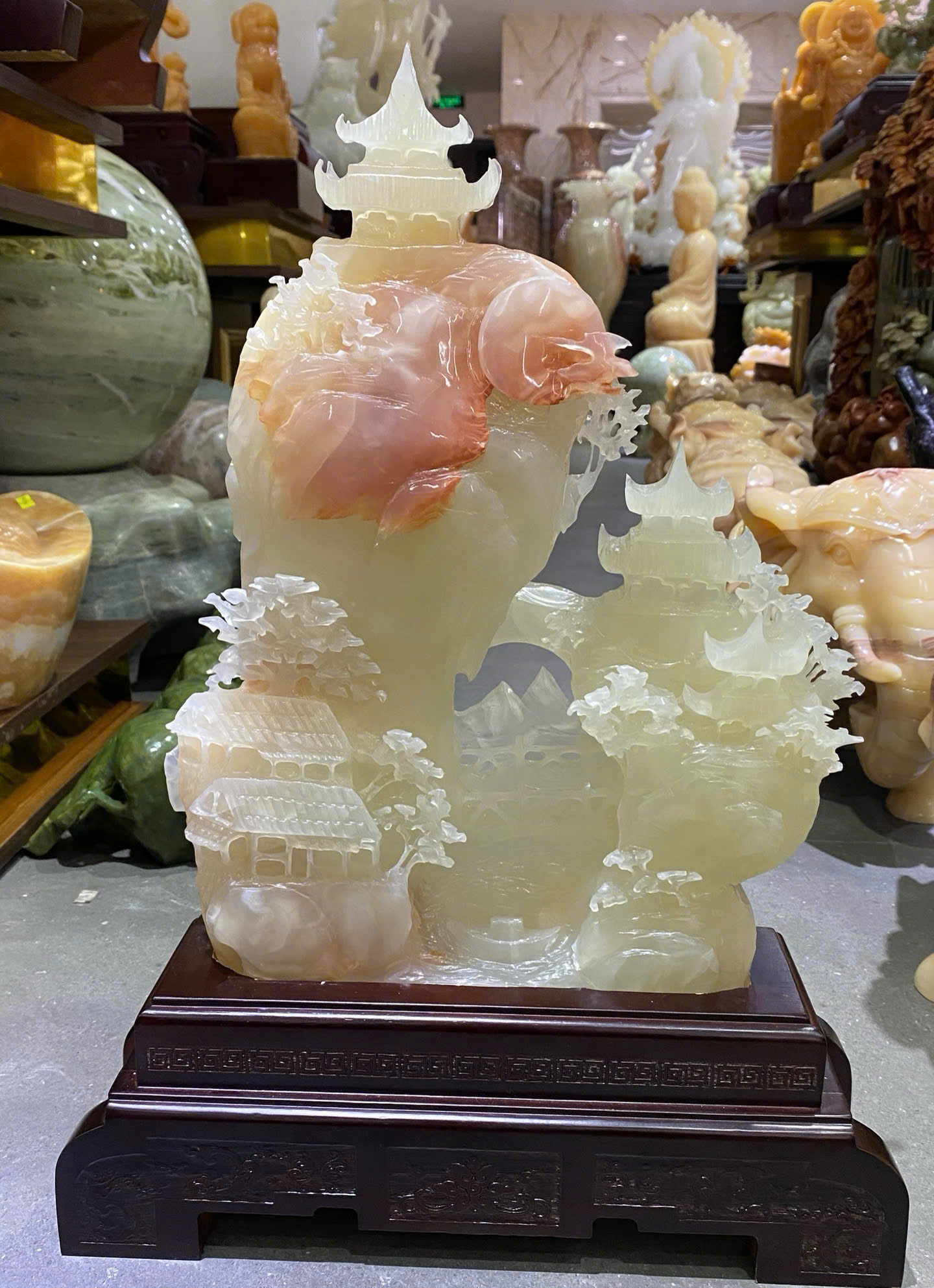 Bồng lai tiên cảnh ngọc onyx 40x30x6cm