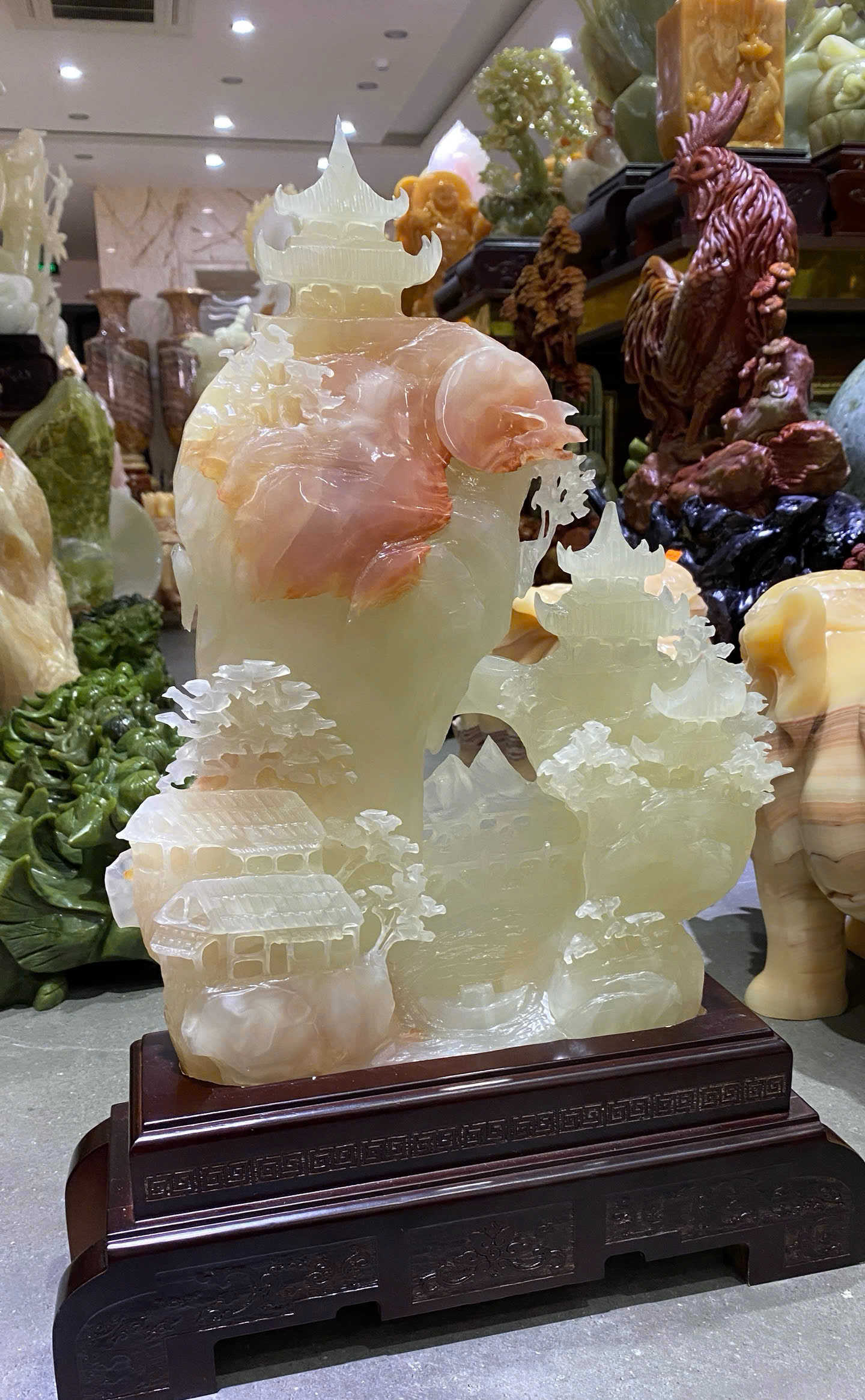 Bồng lai tiên cảnh ngọc onyx 40x30x6cm