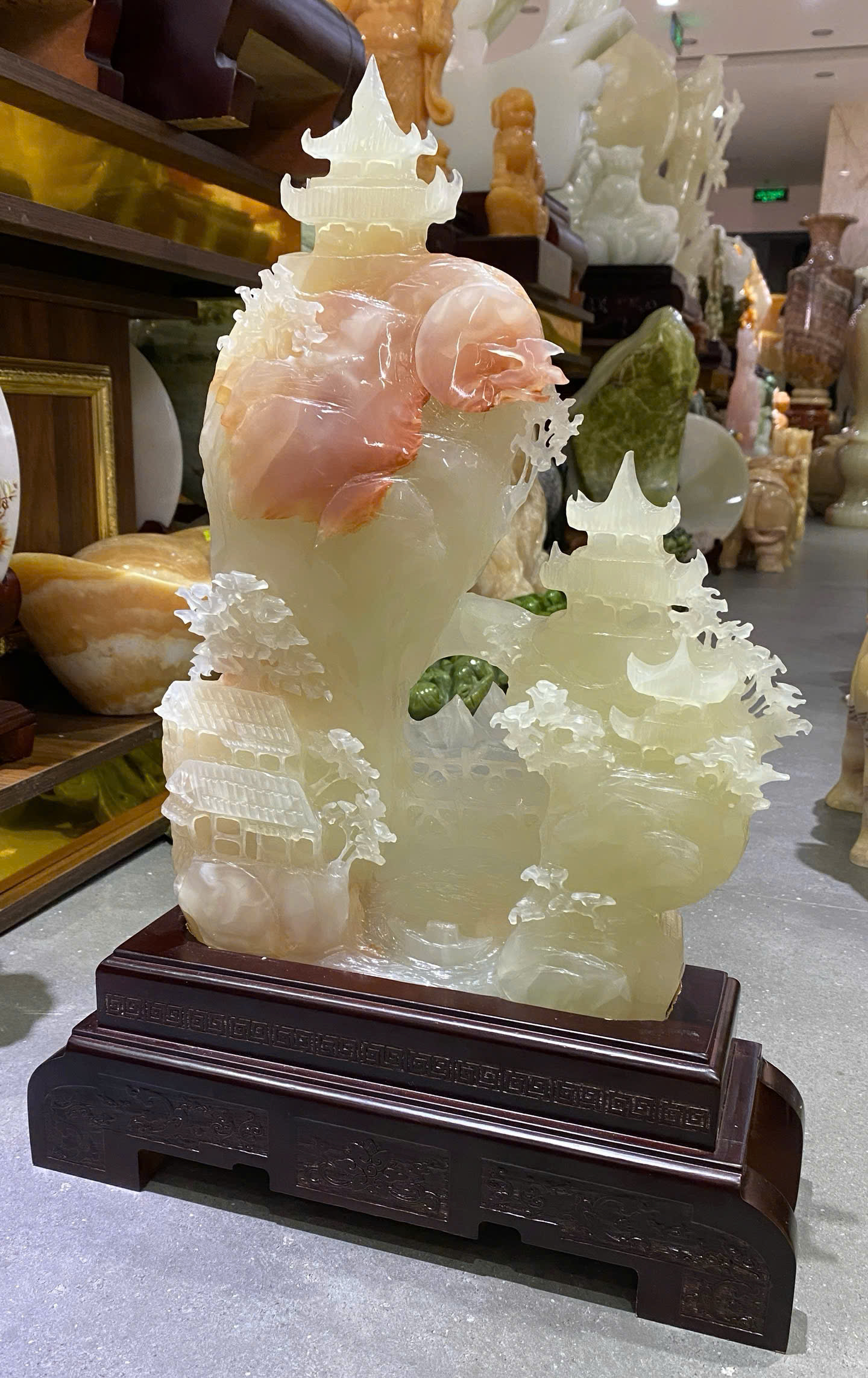 Bồng lai tiên cảnh ngọc onyx 40x30x6cm