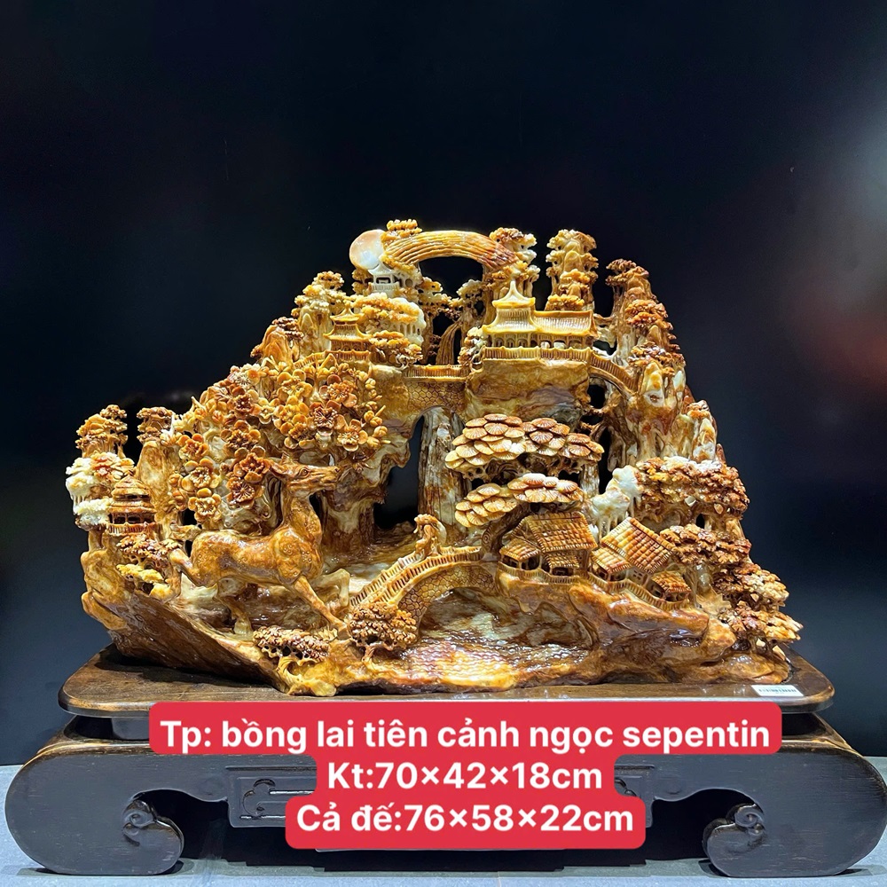 Tiên Cảnh Bồng Lai Ngọc Serpentine (Có Giấy kiểm đinh)