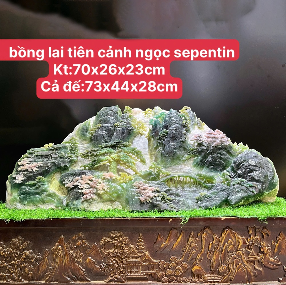Tiên Cảnh Bồng Lai Ngọc Serpentine (Có Giấy kiểm đinh)
