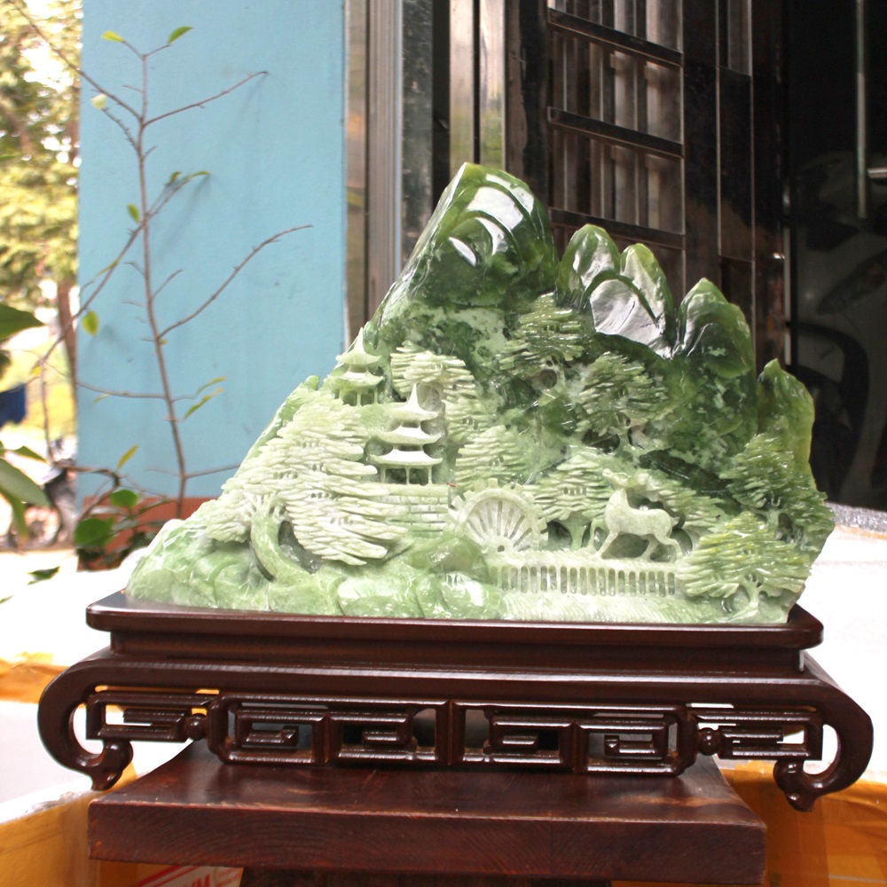 Bồng Lai Tiên Cảnh Ngọc Serpentine 52 x 40