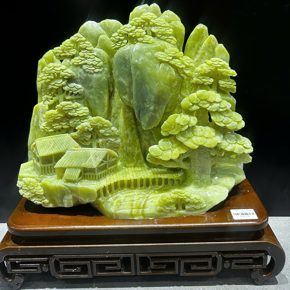 Bồng Lai Tiên Cảnh Ngọc Serpentine 40x33cm 