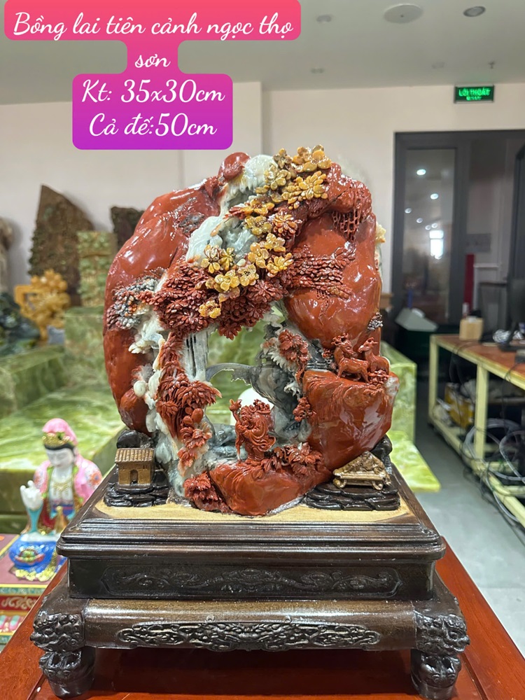 Bồng Lai Tiên Cảnh Ngọc Thọ Sơn 35x30cm