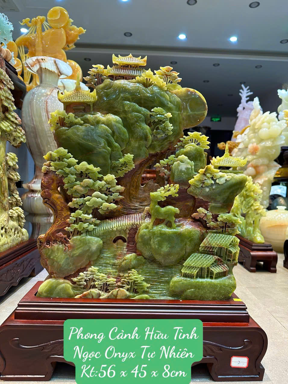 Phong Cảnh Hữu Tình Ngọc Onyx Tự Nhiên 56x45x8cm