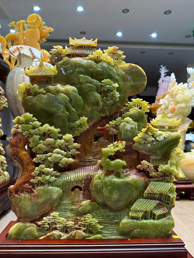 Phong Cảnh Hữu Tình Ngọc Onyx Tự Nhiên 56x45x8cm