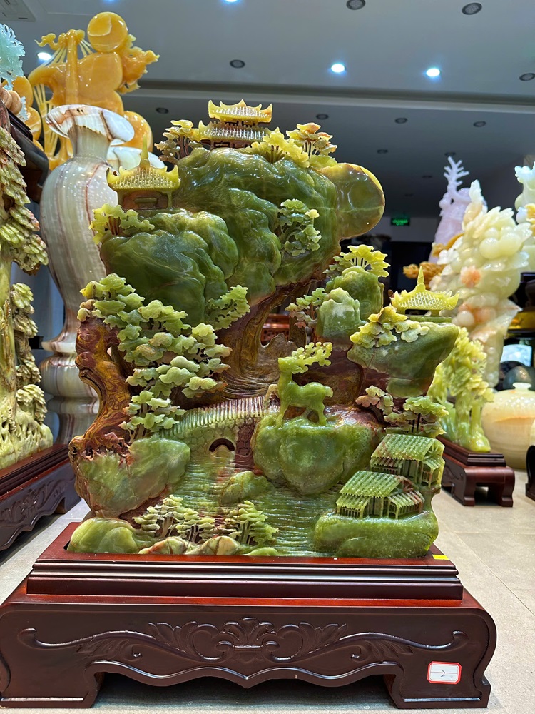 Phong Cảnh Hữu Tình Ngọc Onyx Tự Nhiên 56x45x8cm