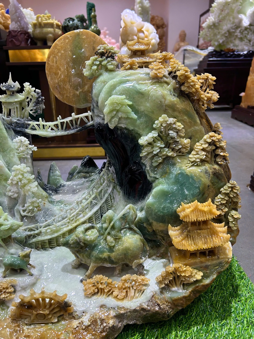Bồng Lai Tiên Cảnh Ngọc Tụ Nham 66x62x31cm
