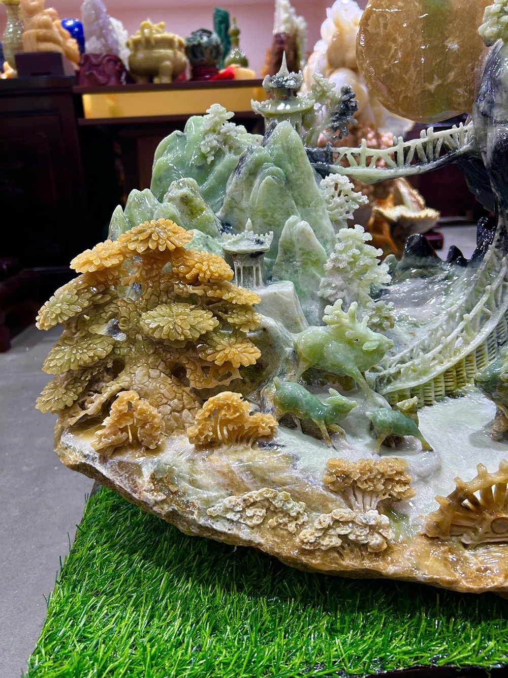 Bồng Lai Tiên Cảnh Ngọc Tụ Nham 66x62x31cm