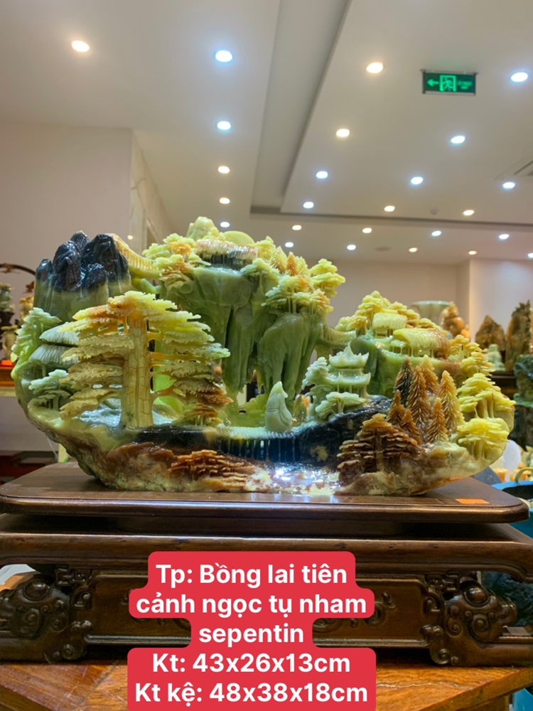 Bồng Lai Tiên Cảnh Ngọc Tụ Nham 43x26x13cm