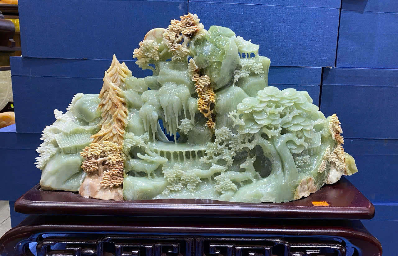 Bồng Lai Tiên Cảnh Ngọc Tụ Nham 48x27cm