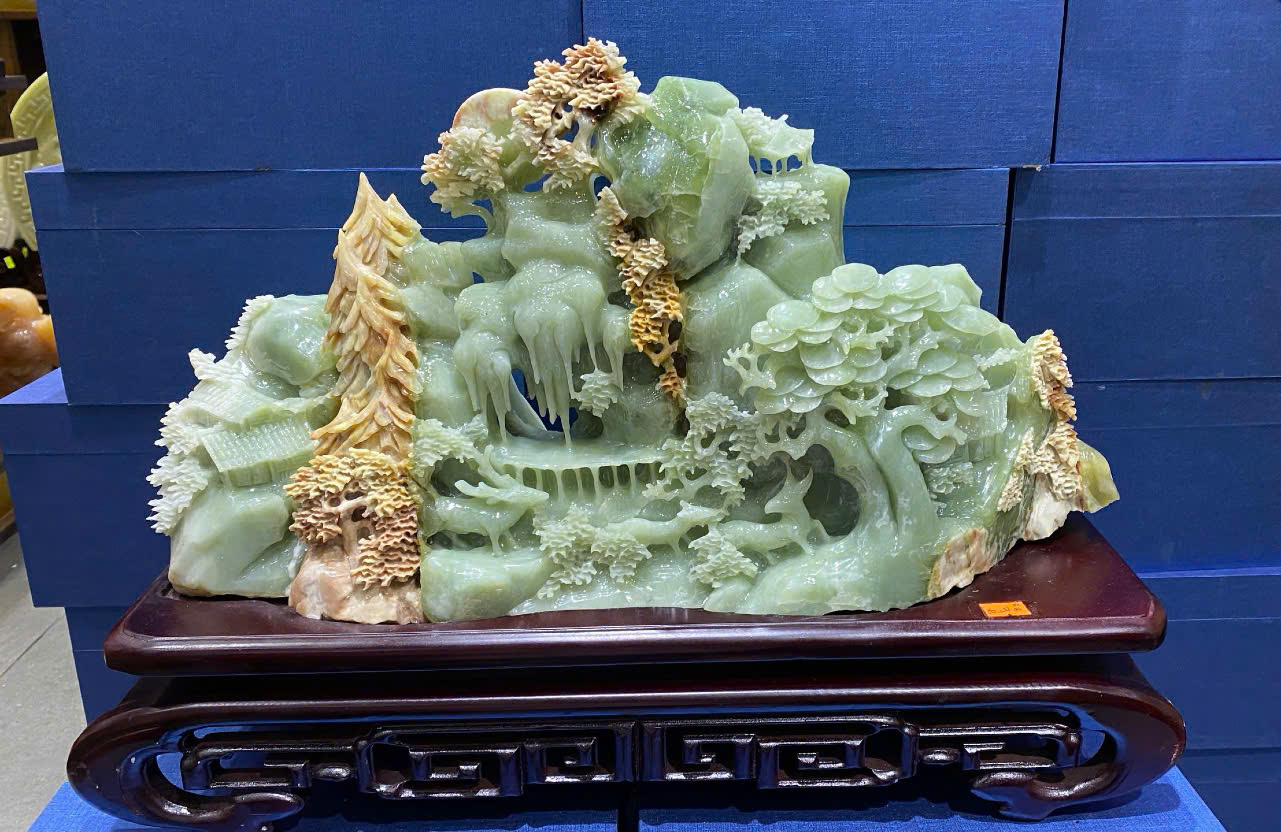 Bồng Lai Tiên Cảnh Ngọc Tụ Nham 48x27cm