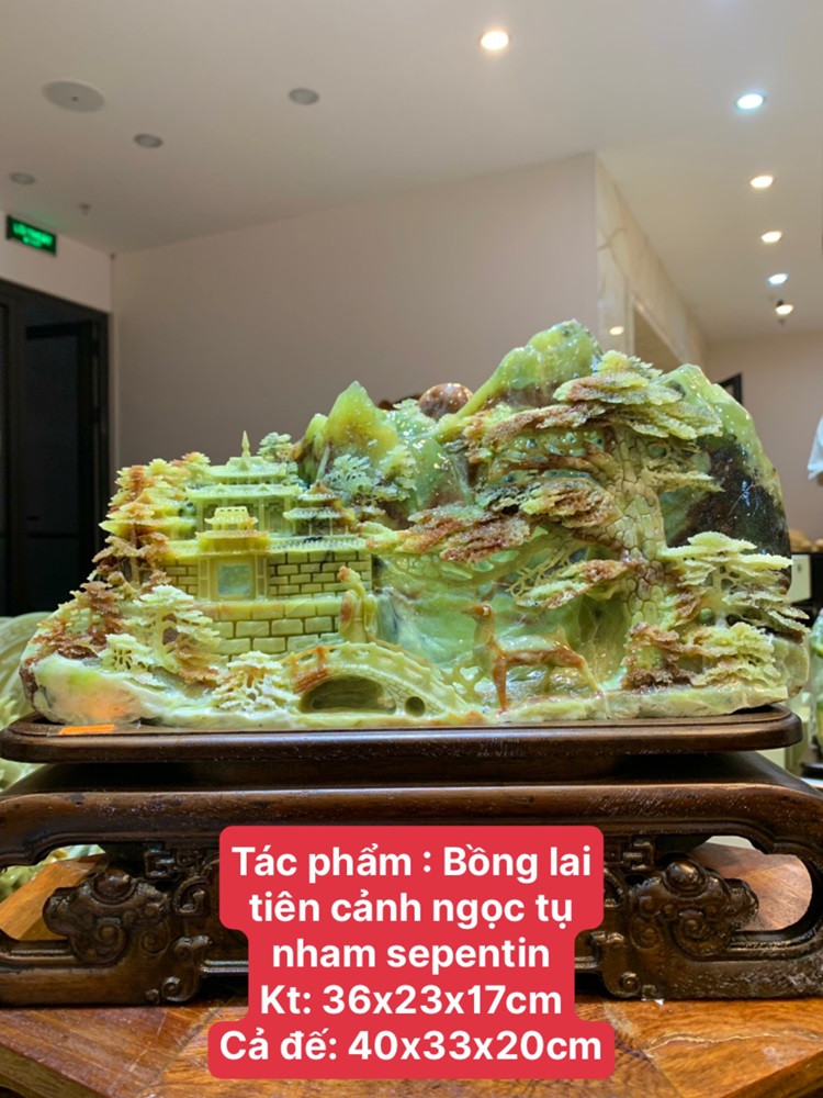 Bồng Lai Tiên Cảnh Ngọc Tụ Nham Serpentin