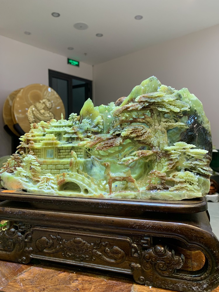 Bồng Lai Tiên Cảnh Ngọc Tụ Nham Serpentin