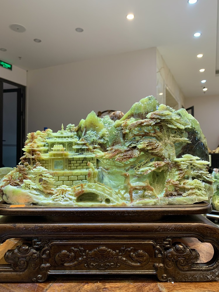 Bồng Lai Tiên Cảnh Ngọc Tụ Nham Serpentin