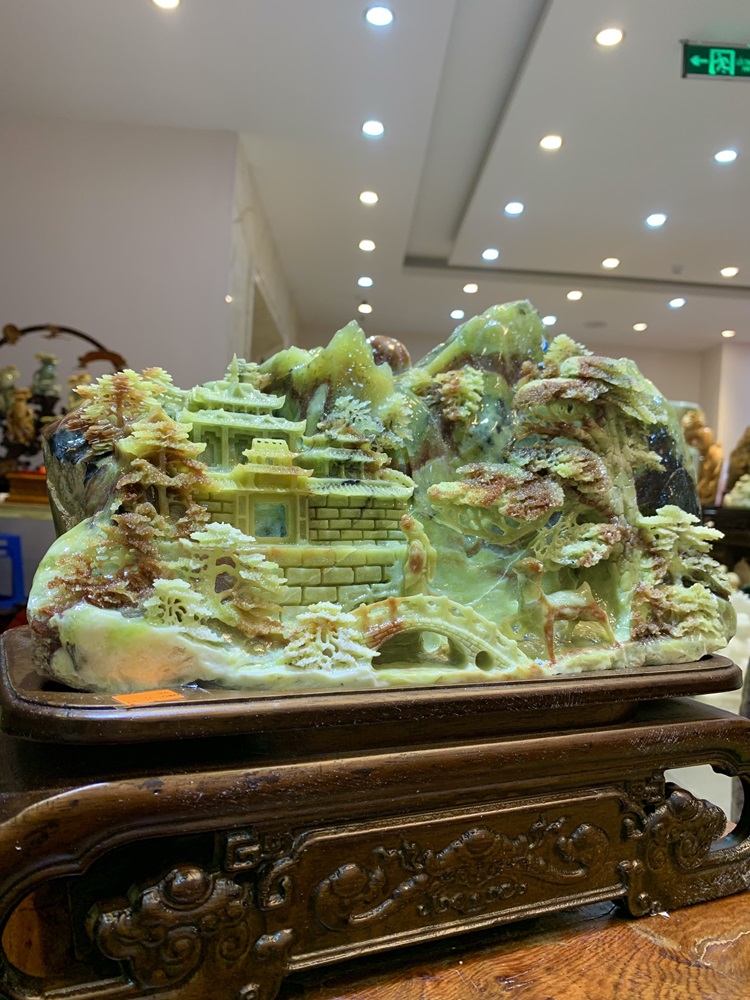 Bồng Lai Tiên Cảnh Ngọc Tụ Nham Serpentin