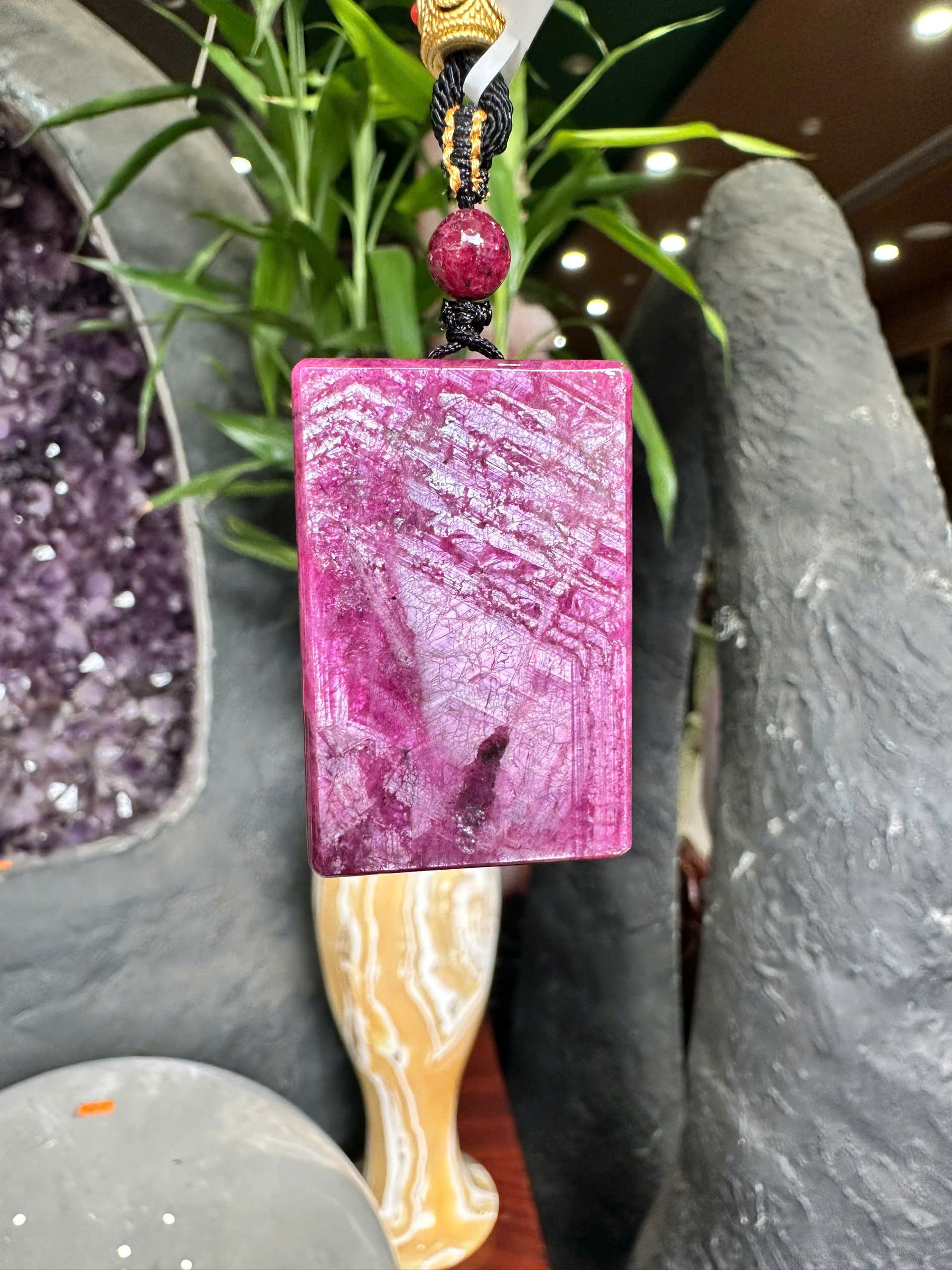 Mặt Dây Vô Sự Bài Ngọc Ruby Quyền Lực Vương Giả, Vạn Sự Bình An
