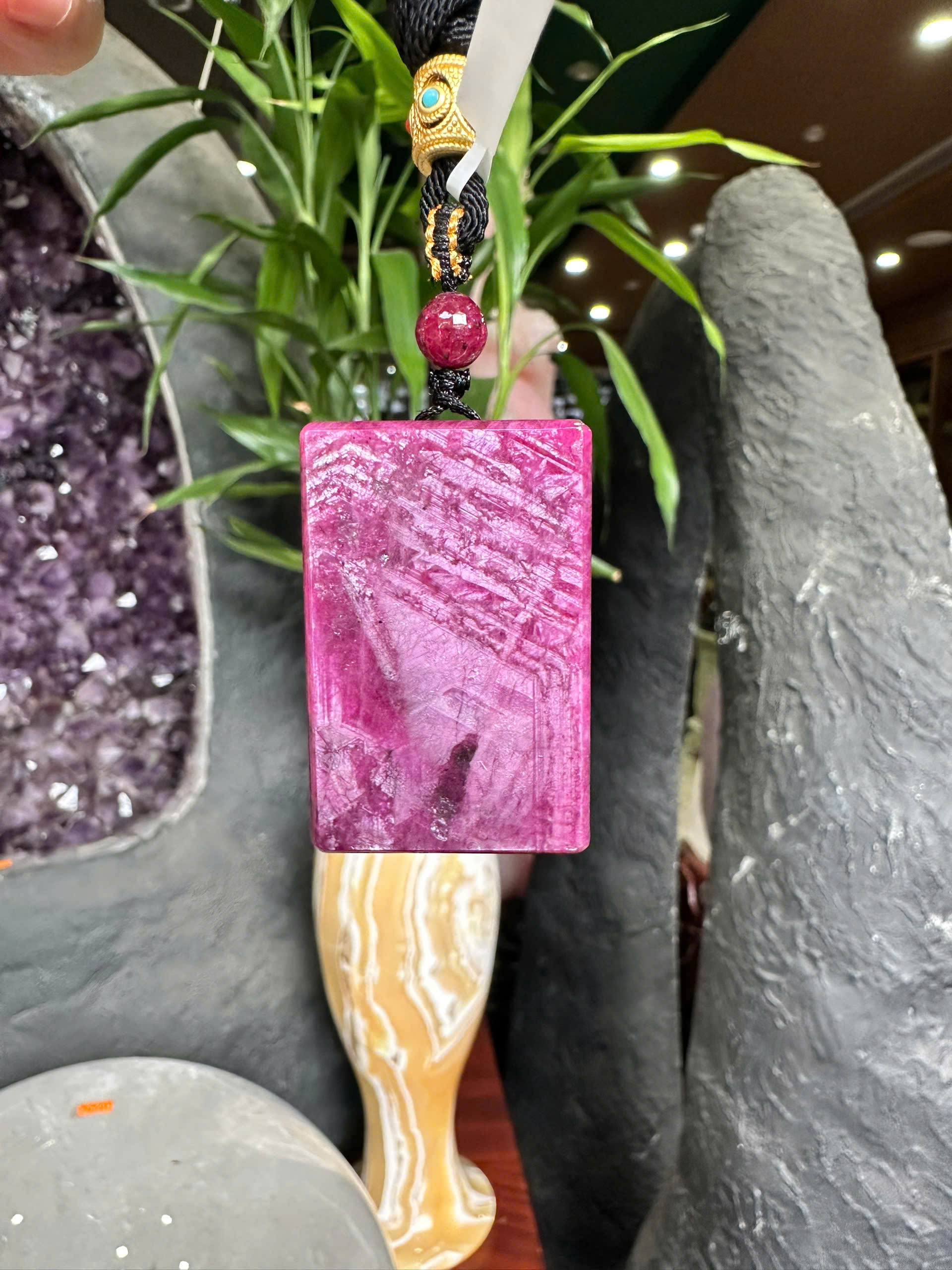 Mặt Dây Vô Sự Bài Ngọc Ruby Quyền Lực Vương Giả, Vạn Sự Bình An