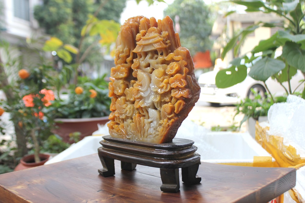 Cá Chép Vượt Vũ Môn Ngọc Thọ Sơn 22 x 34