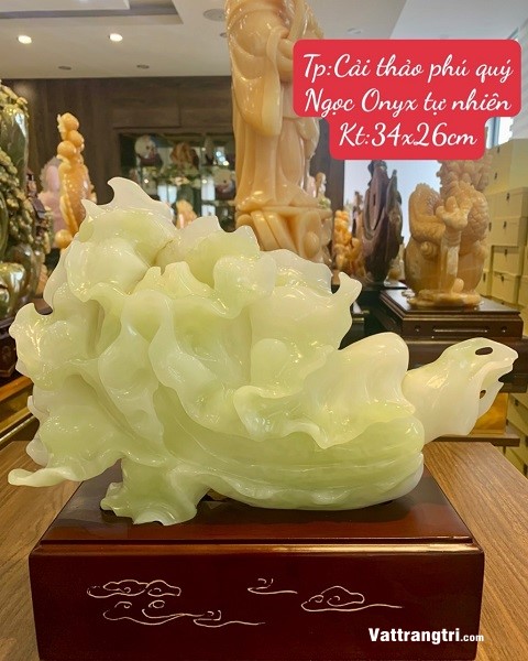 Cải thảo phú quý Ngọc onyx tự nhiên 34cm