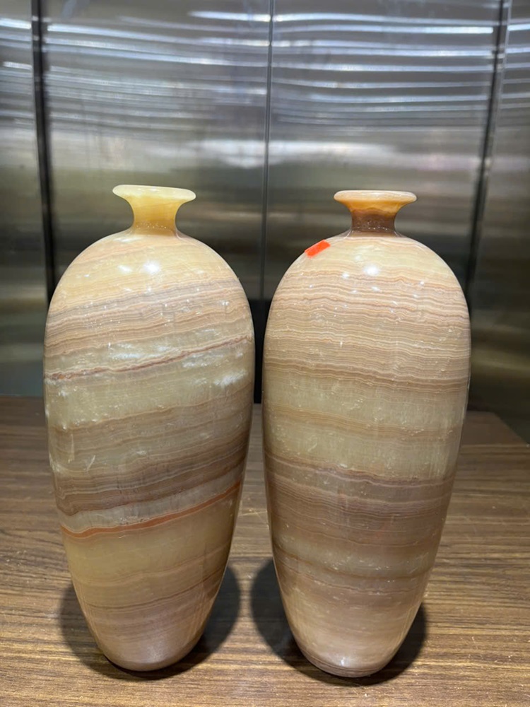 Cặp bình ngọc onyx 28x13cm