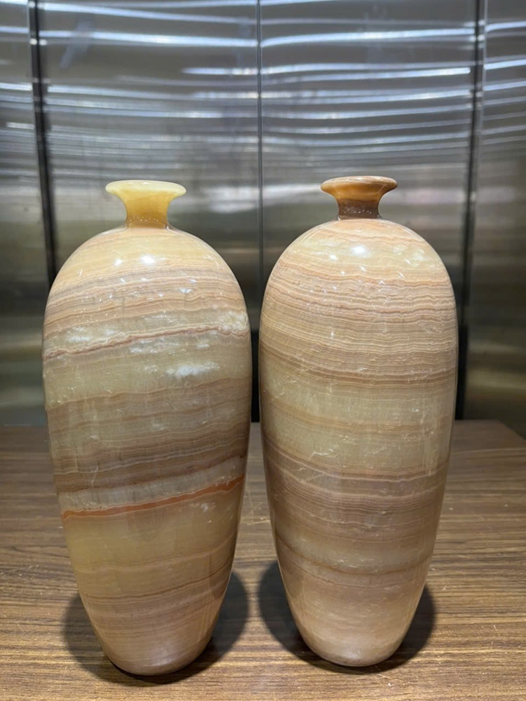 Cặp bình ngọc onyx 28x13cm