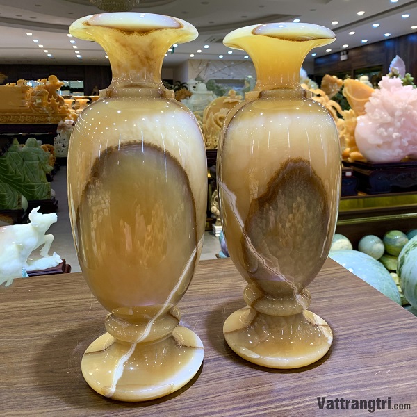 Cặp Bình Thu Hút Tài Lộc Ngọc Hoàng Long 42 x 15cm